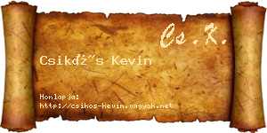 Csikós Kevin névjegykártya