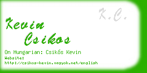 kevin csikos business card